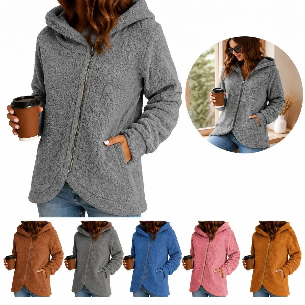 Women's Fleece Zip Hoodie Sweatshirt 2