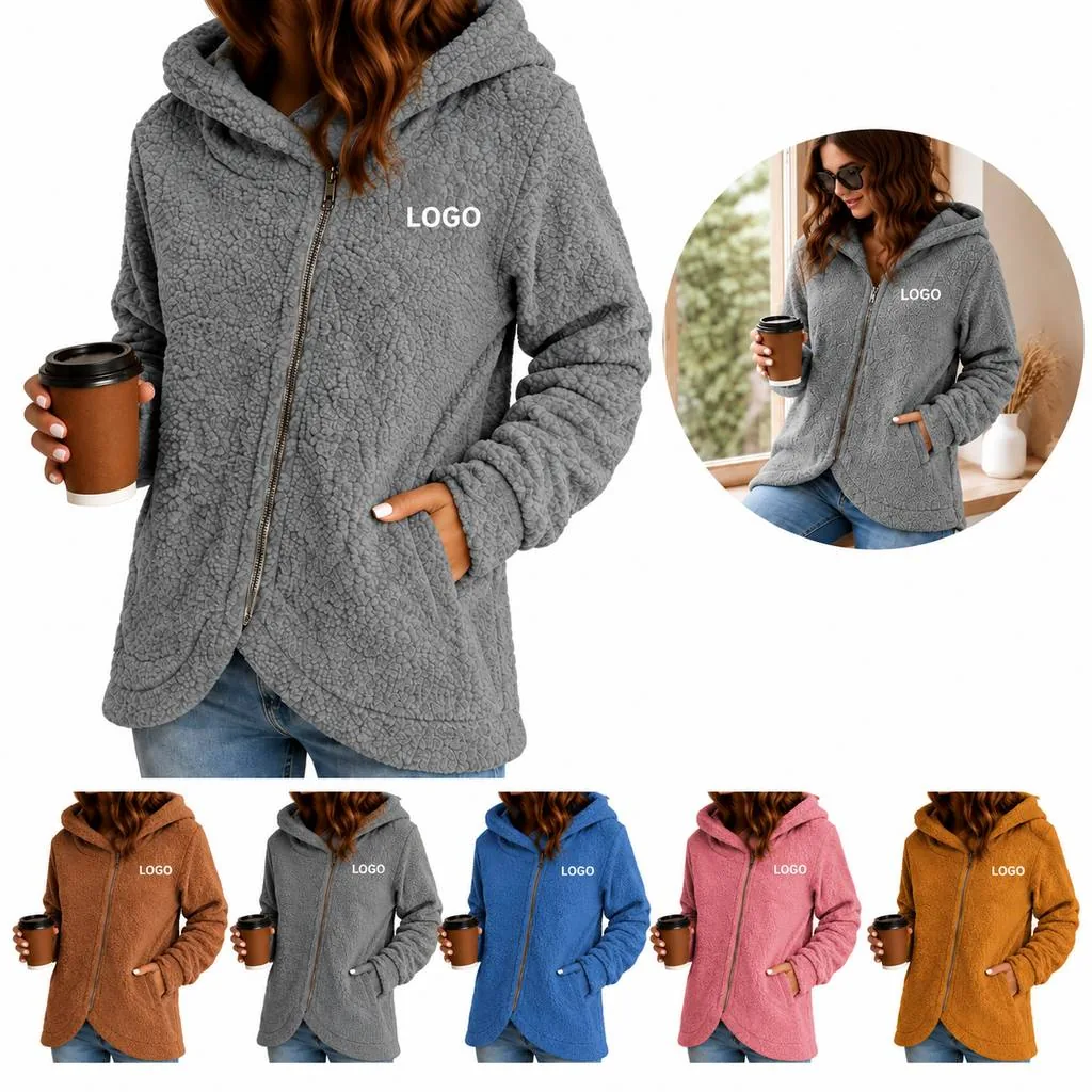 Women's Fleece Zip Hoodie Sweatshirt