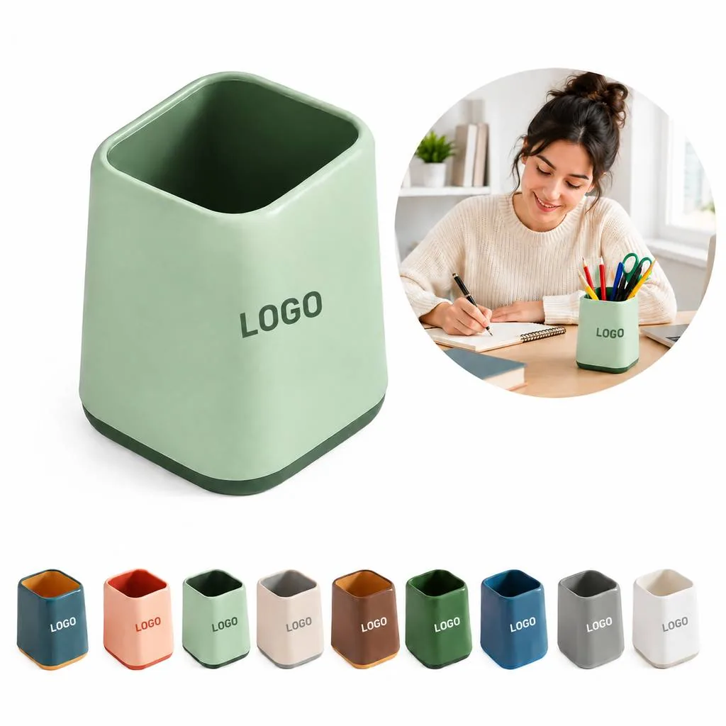 Two-Tone Desktop Pen Holder Plastic Desk Organizer