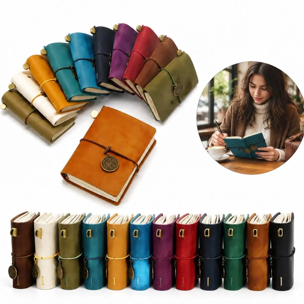 Classic Genuine Leather Pocket Journal Notebook 2