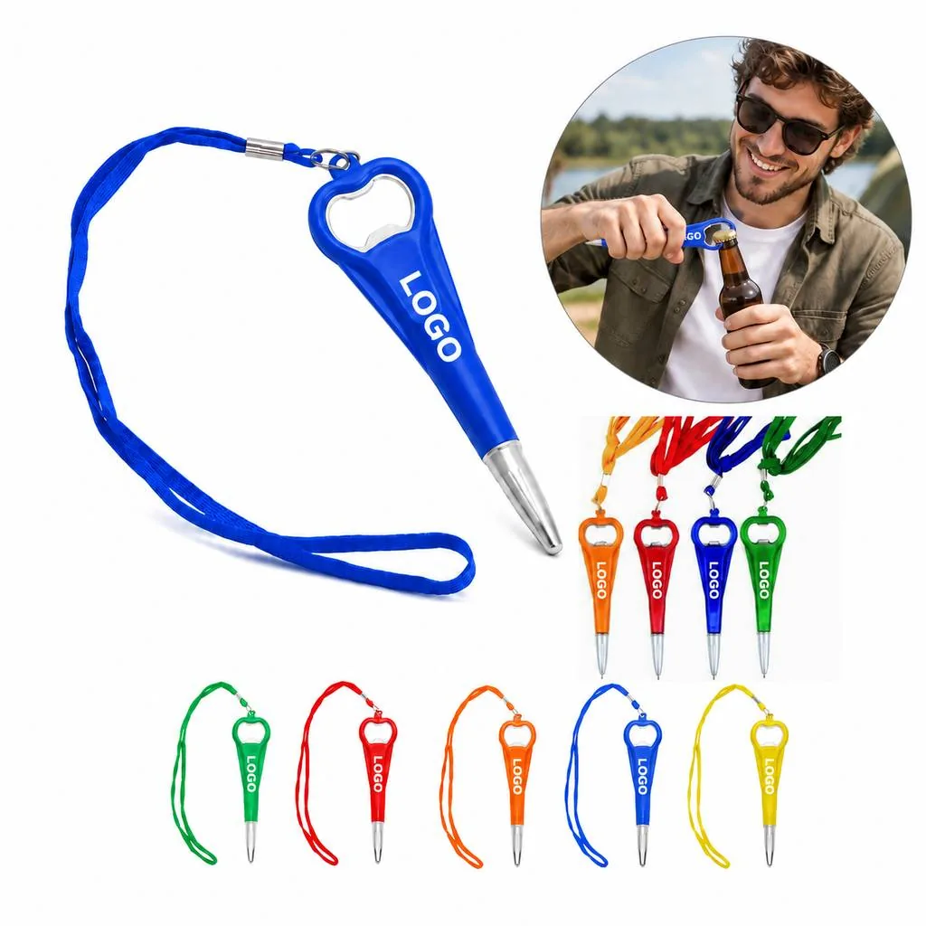 Ballpoint Pen with Bottle Opener Cap, Metal Multifunctional