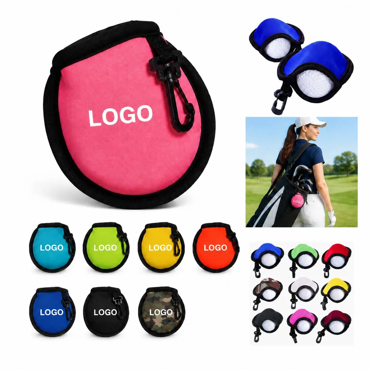 Water-Resistant Neoprene Golf Bag with Padded Strap