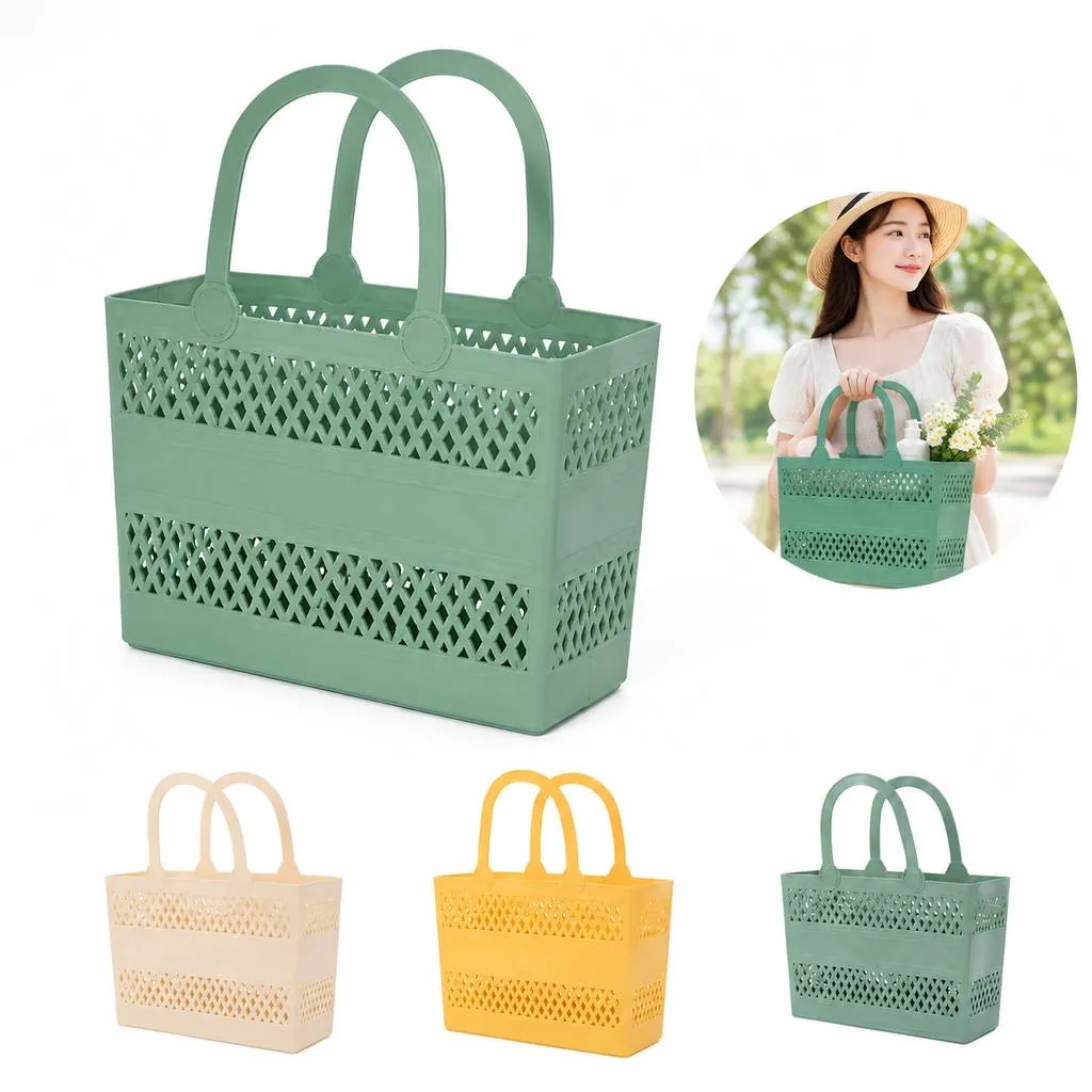 Portable Wipeable Storage Basket for Toiletries 2