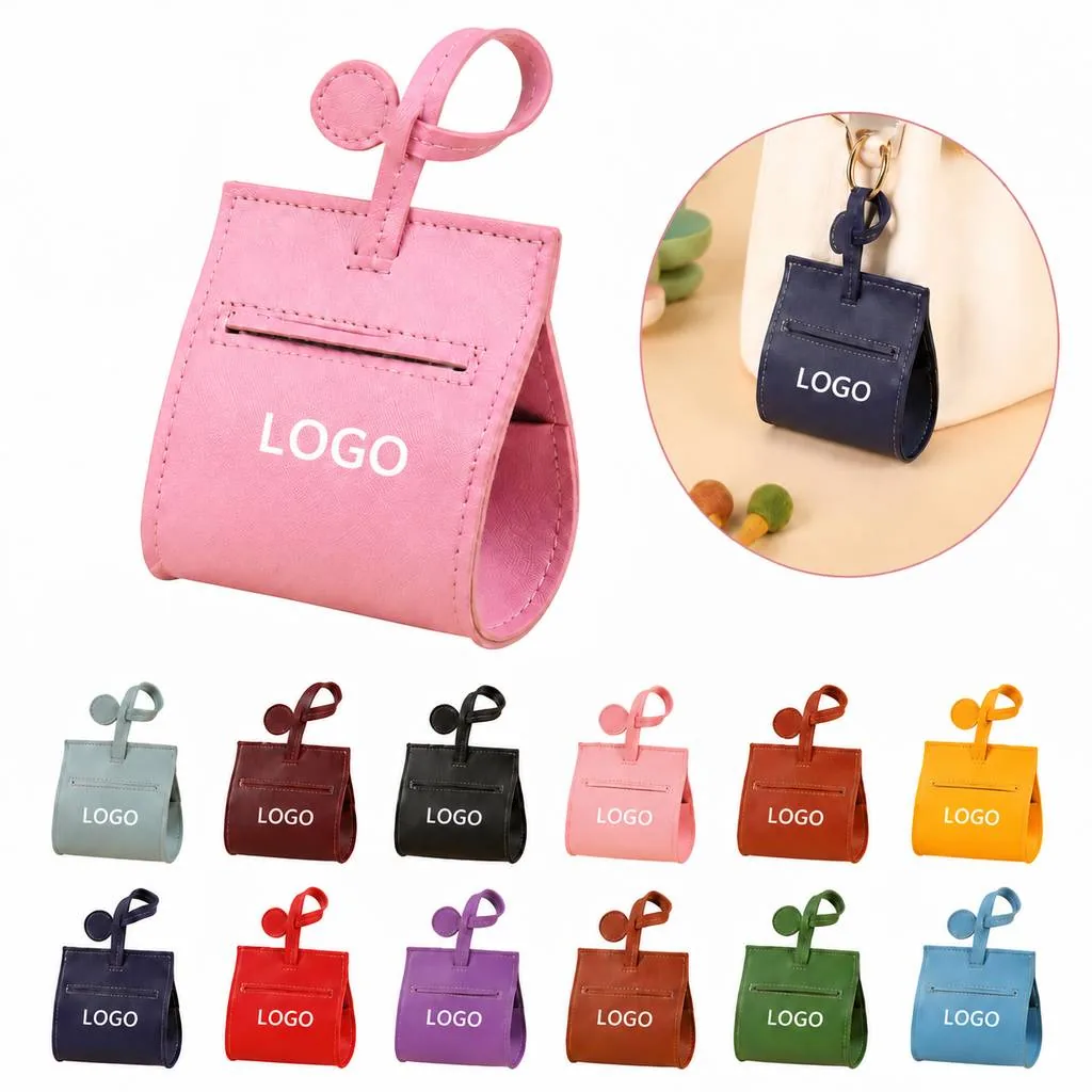 Dog Waste Bag Holder with Leash Clip Compact Dispenser