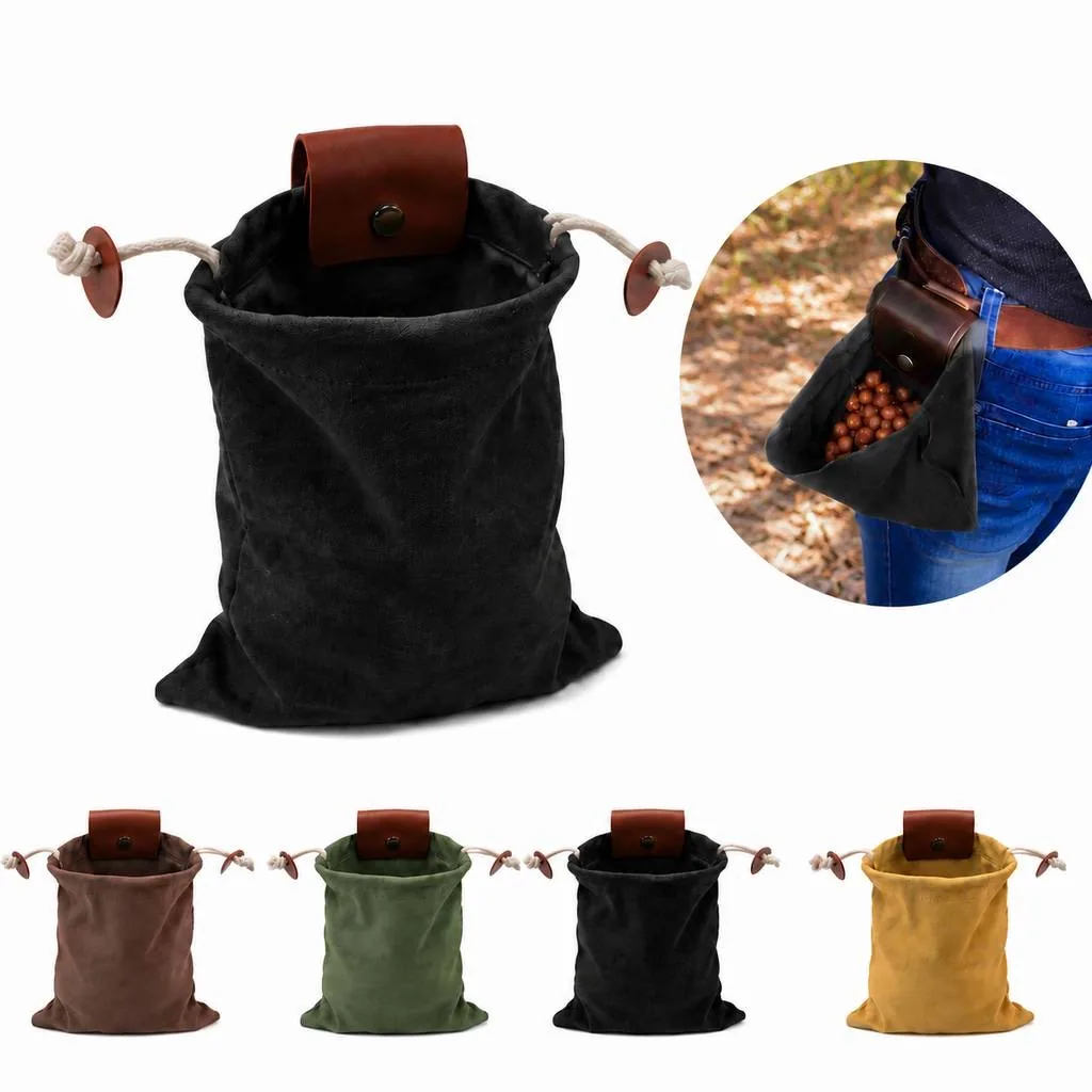Canvas Foraging Bag with Adjustable Strap and Pockets 2