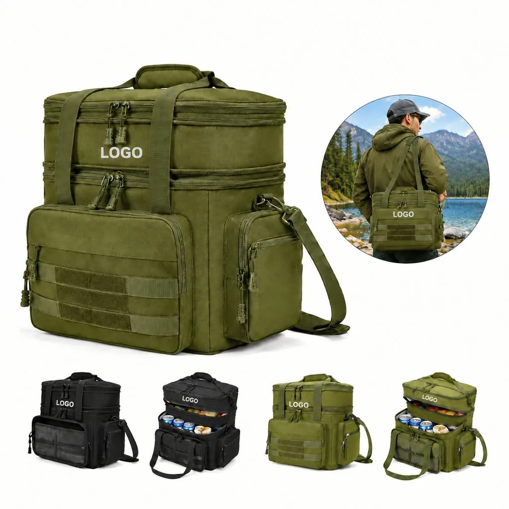 Thermal Double Layer Insulated Lunch Bag for Camping