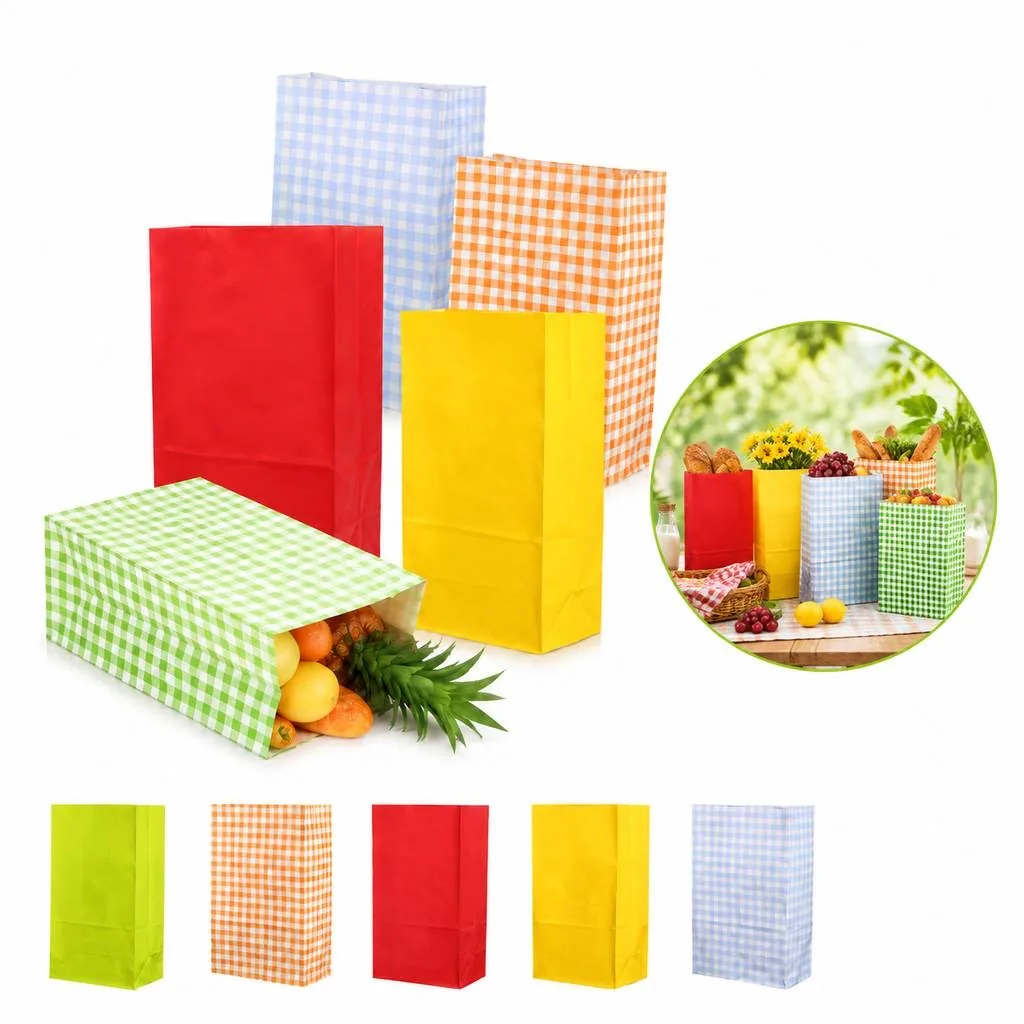 Recyclable Brown Kraft Paper Bags for Retail and Gifts 2