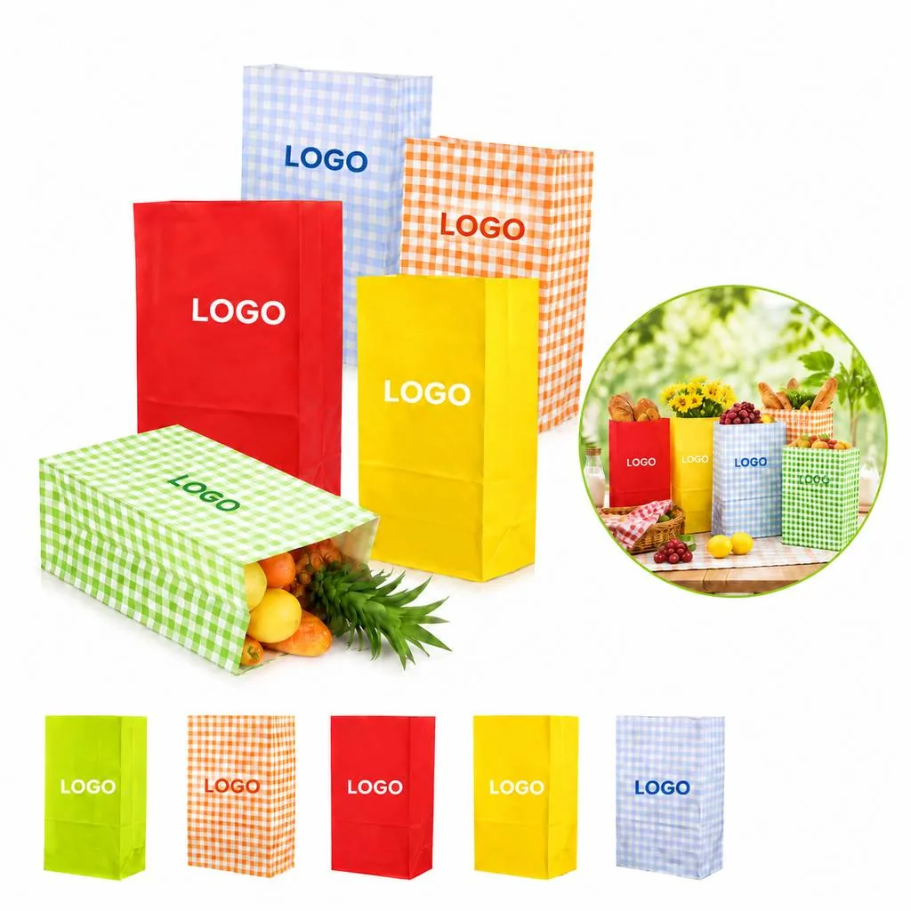 Recyclable Brown Kraft Paper Bags for Retail and Gifts