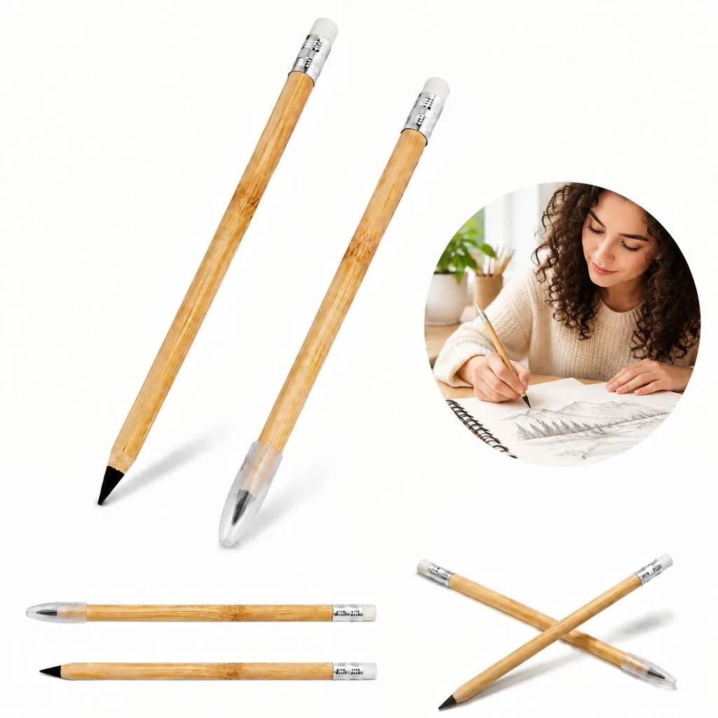 Eco-Friendly Bamboo Pencil for Writing and Sketching 2