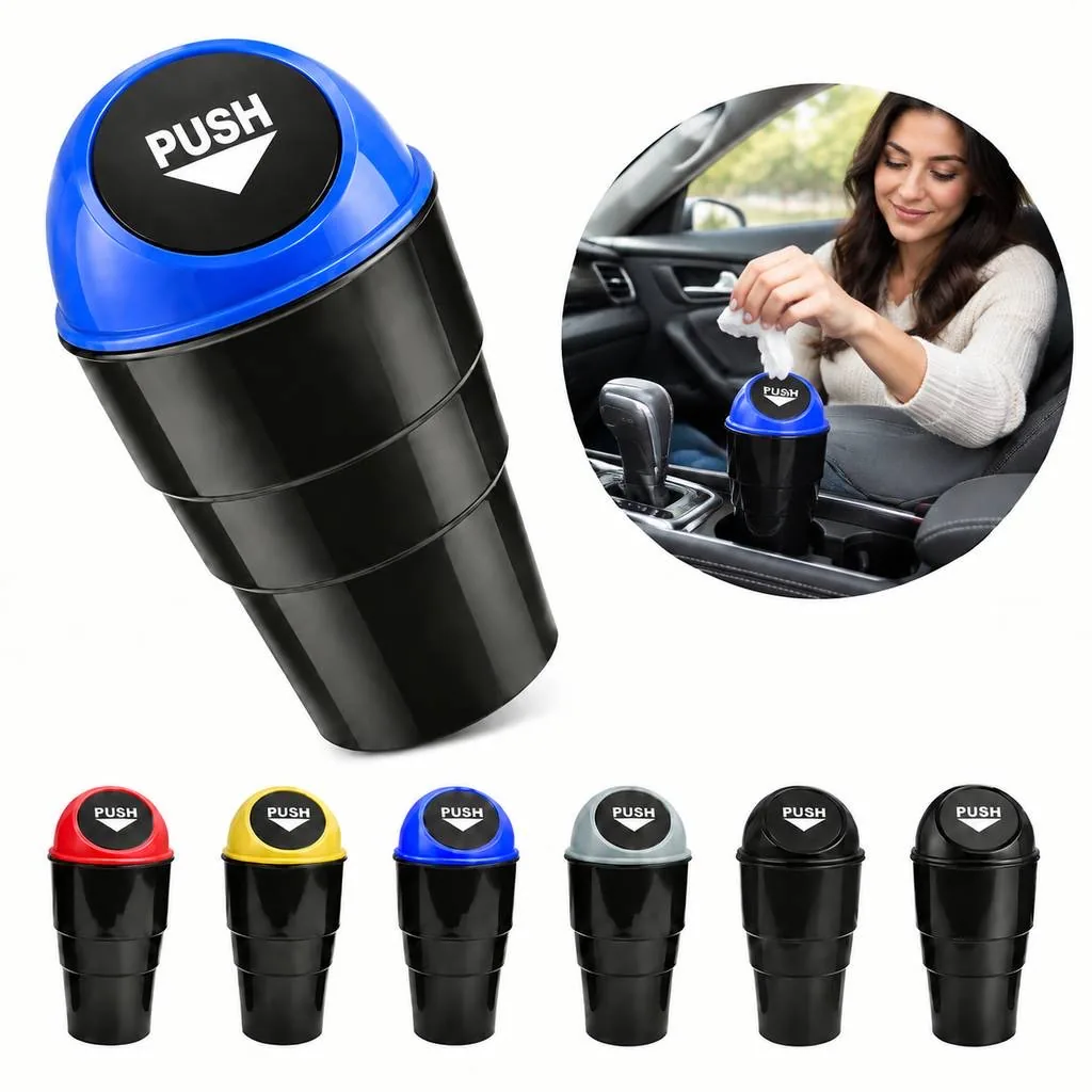 Compact Mini Waste Bin for Car Desk and Bedside 2