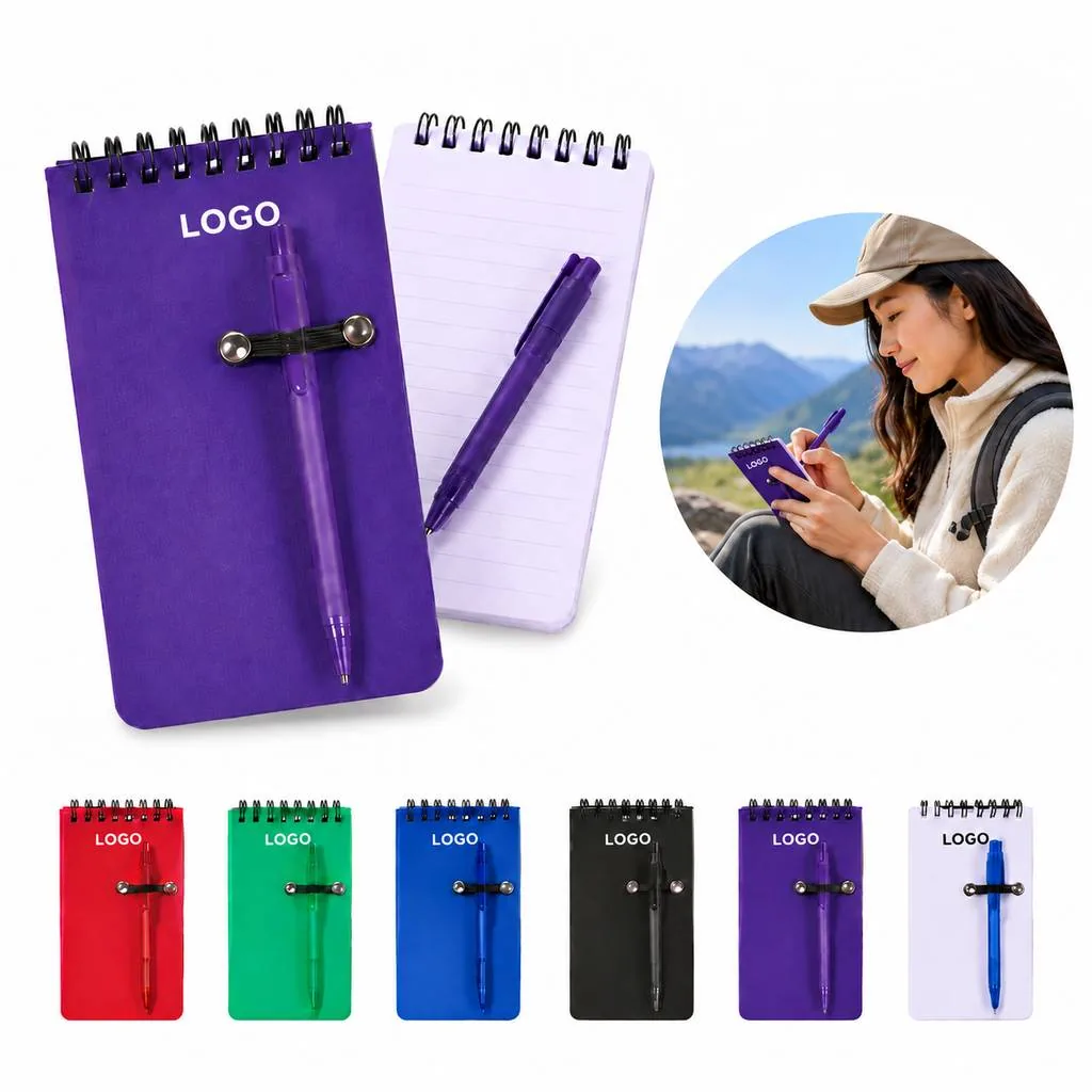 Compact Spiral-Bound Pocket Notebook for Note-Taking and