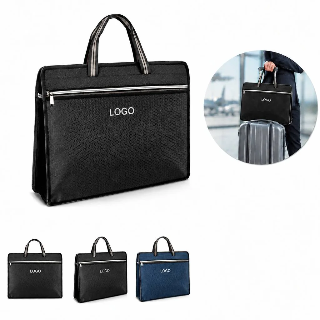 A4 Water-Repellent Zippered Document File Bag