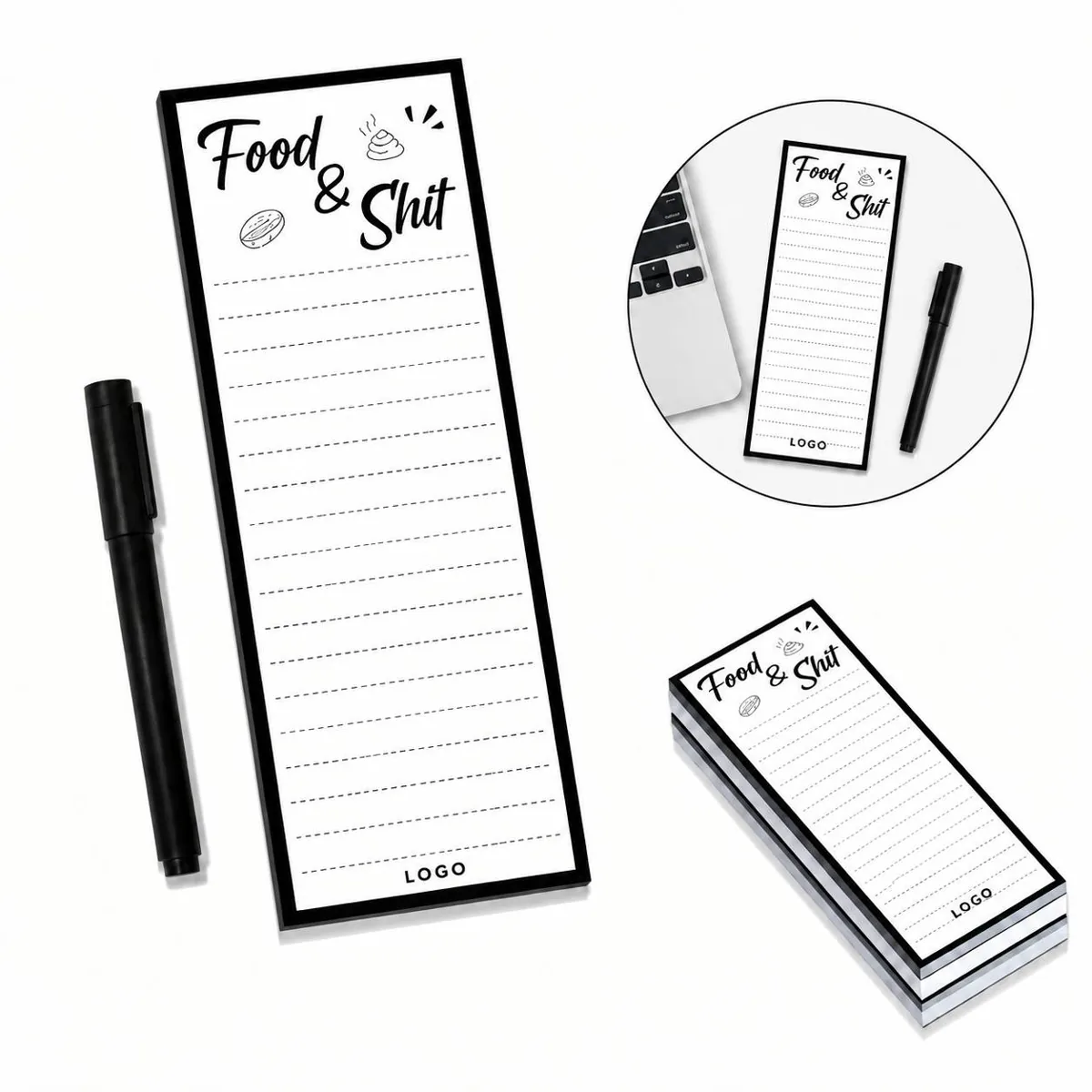 Magnetic Notepad for Fridge with Strong Backing