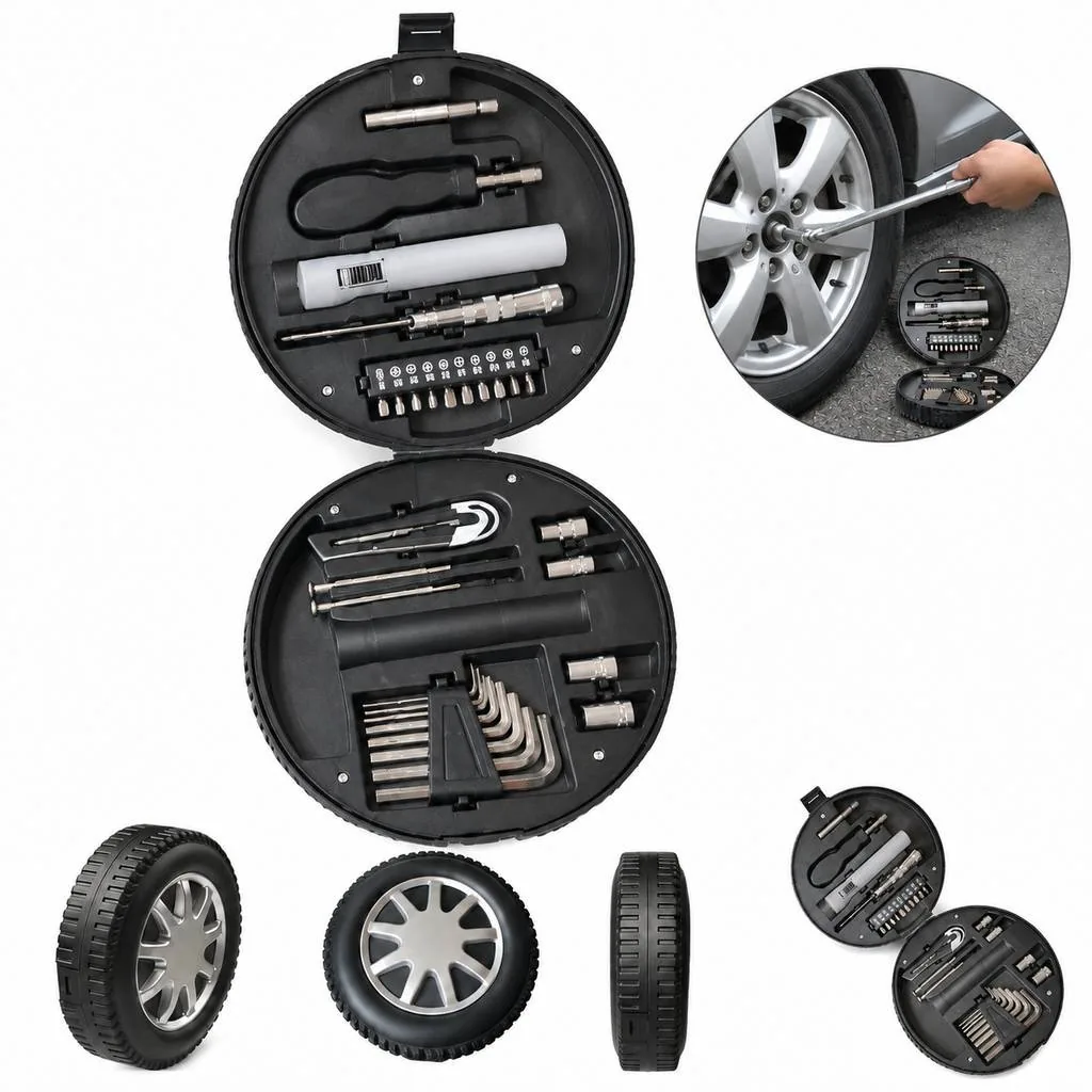 29-Piece Hand Tool Kit with Tire-Shaped Storage Case 2