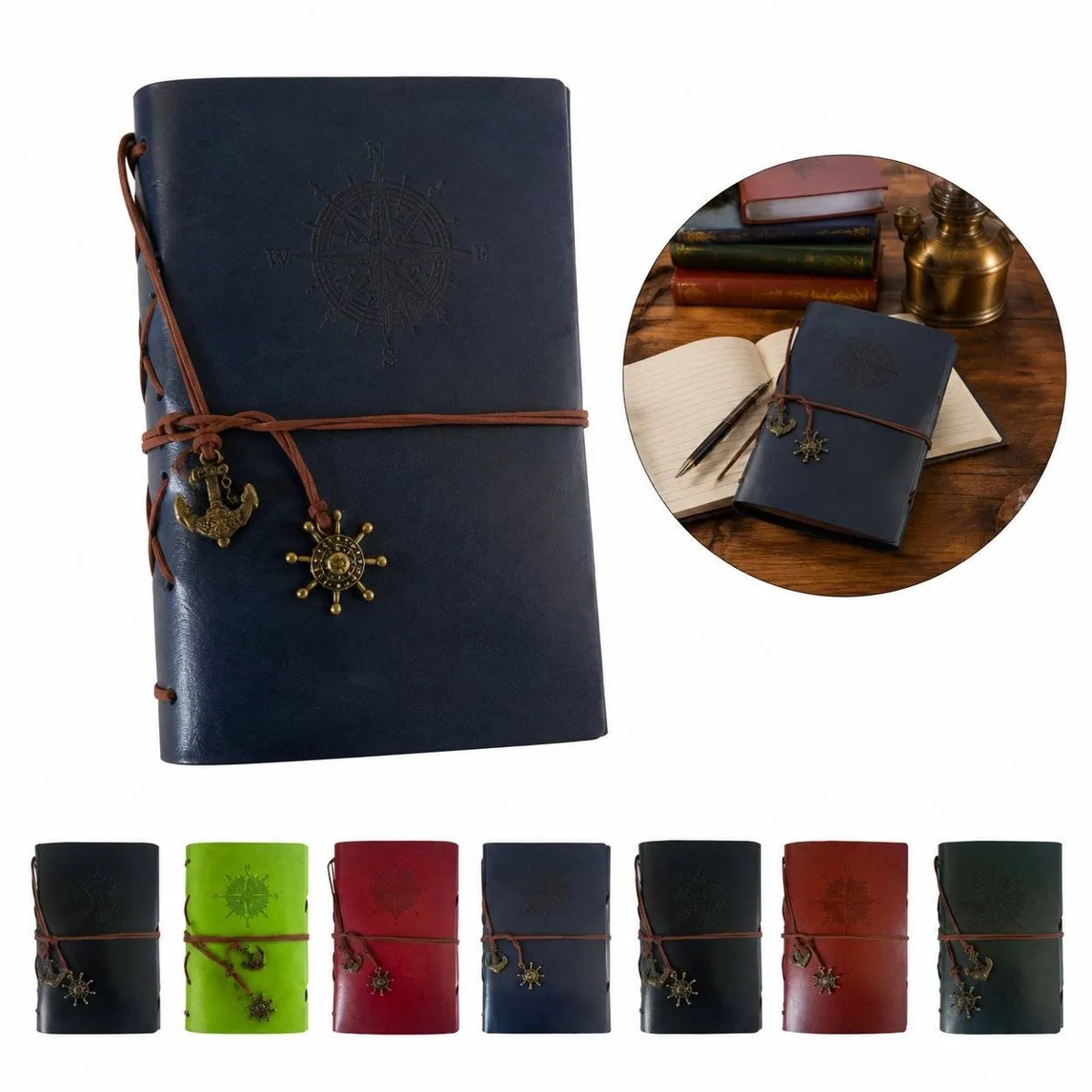 Portable Vintage Diary Notebook with Elastic Closure 2