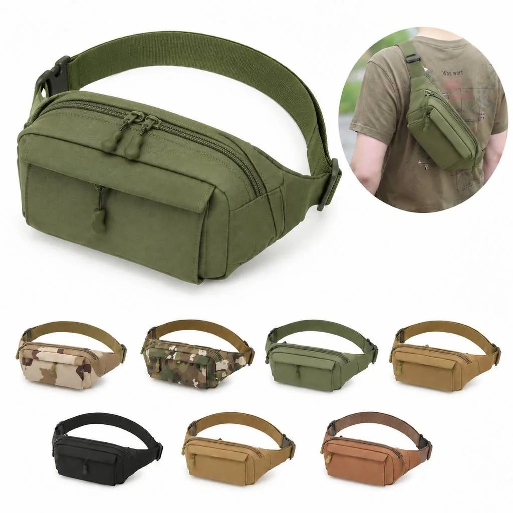 Multifunctional Woven Waist Bag for Men Outdoor Use 2