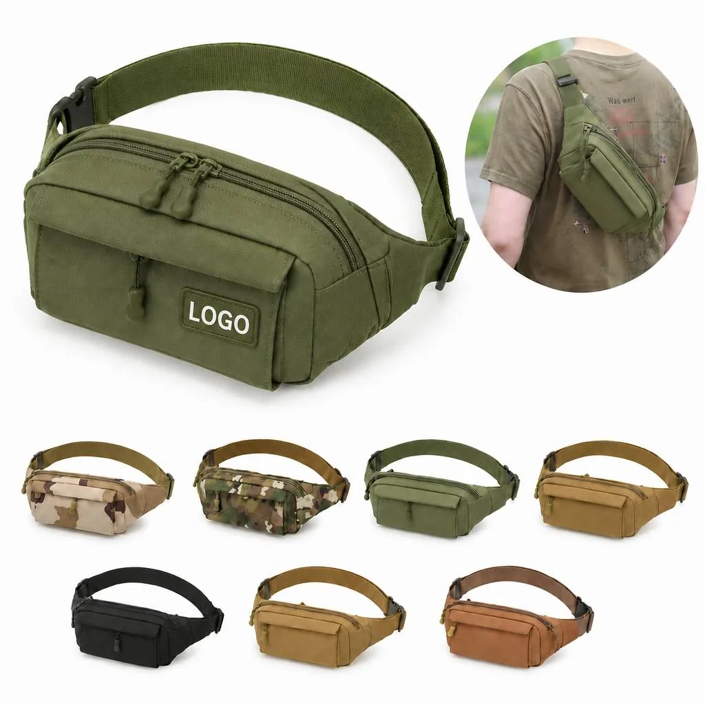 Multifunctional Woven Waist Bag for Men Outdoor Use