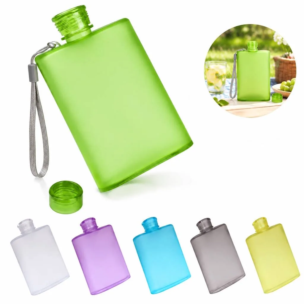 Portable Leak-Resistant Plastic Flask for Travel 2