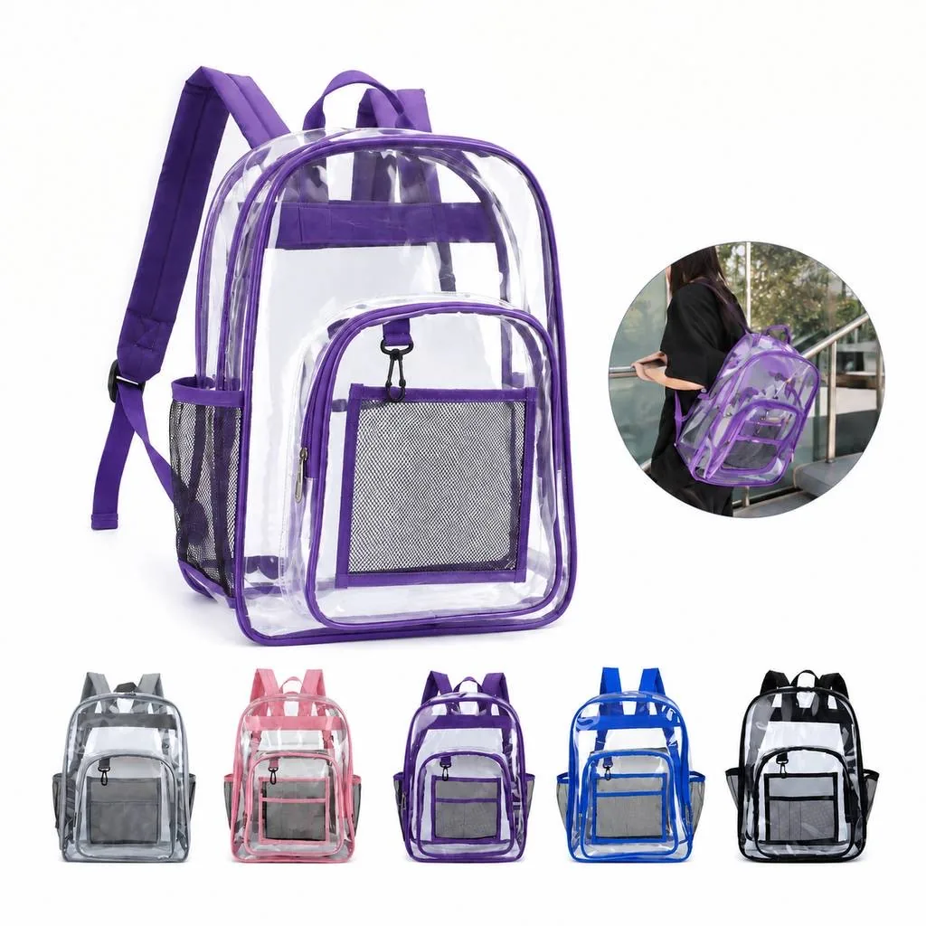 Transparent PVC School Backpack for Students 2