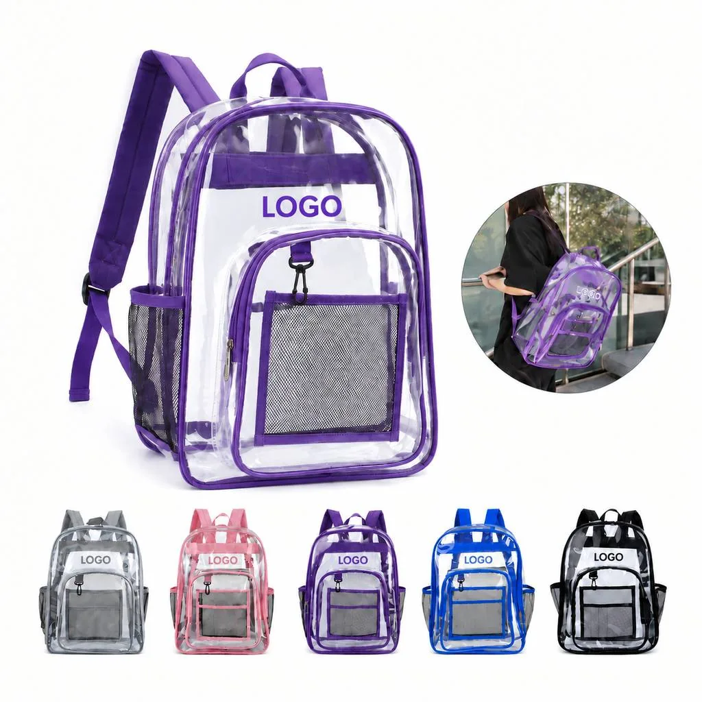 Transparent PVC School Backpack for Students