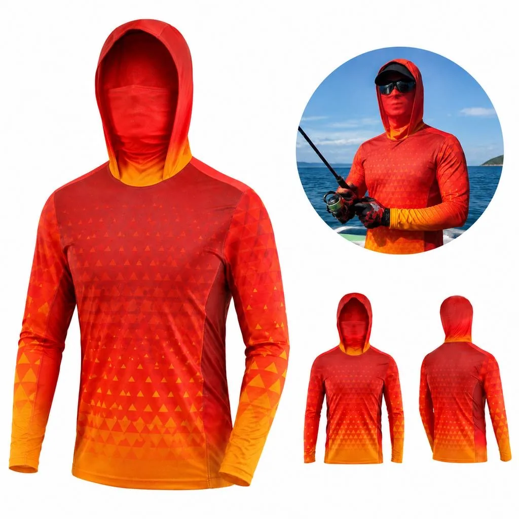 Unisex SPF 50+ Fishing Hoodie with Hood 2