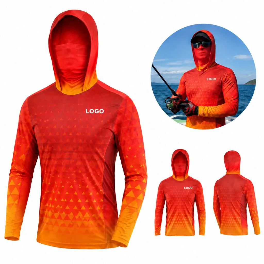 Unisex SPF 50+ Fishing Hoodie with Hood