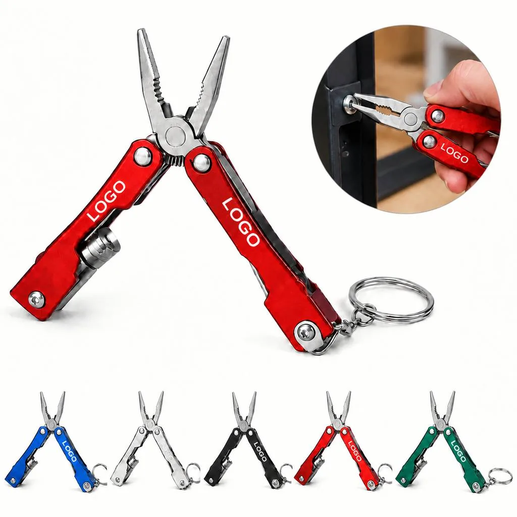 LED Light Pocket Multitool with Folding Pliers