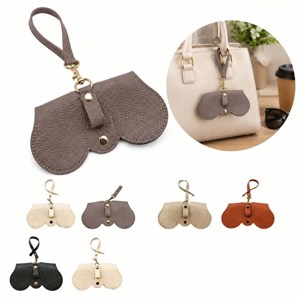 Compact PU Leather Glasses Case for Travel and Daily Storage 2