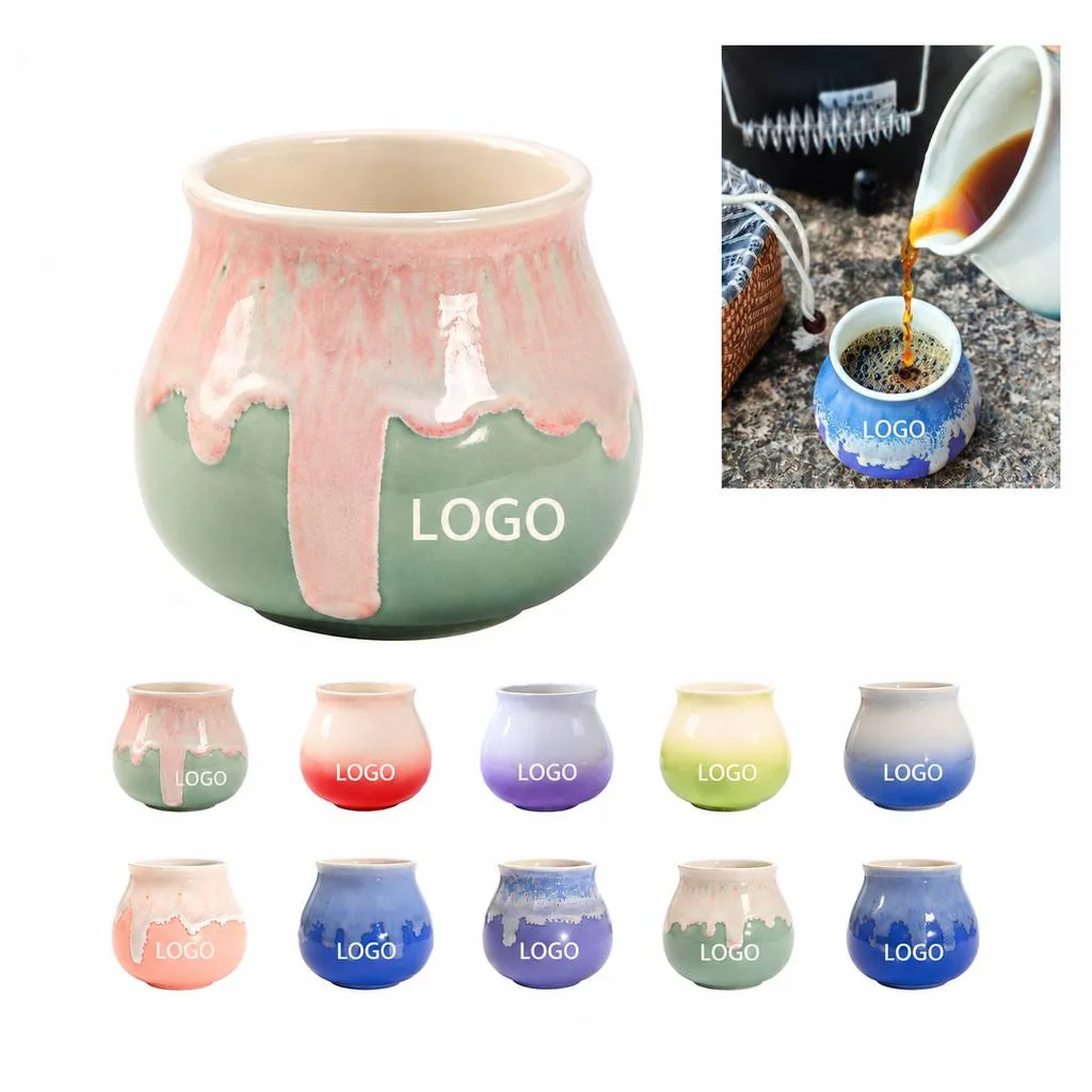 Hand-Poured Glazed Ceramic Coffee Cup for Hot Drinks