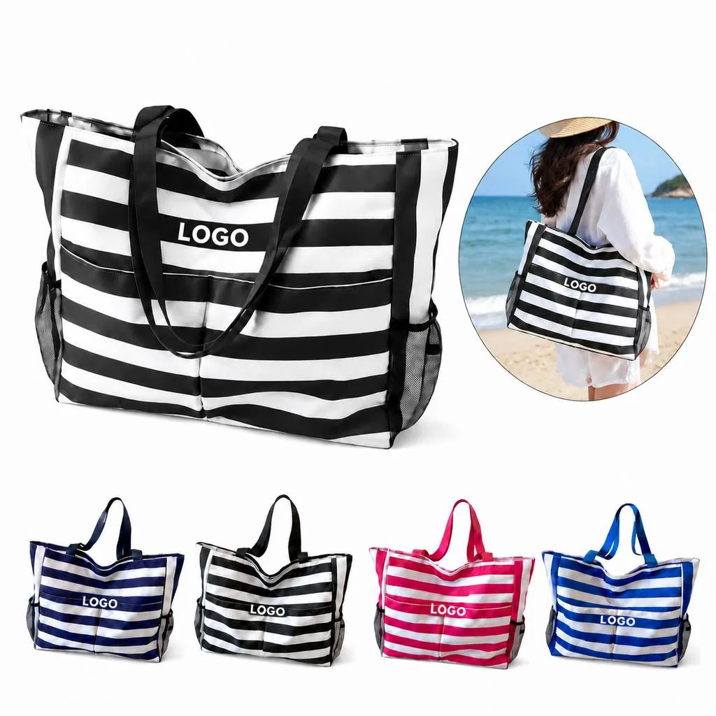 Roomy Everyday Shoulder Tote Bag with Zip Pocket