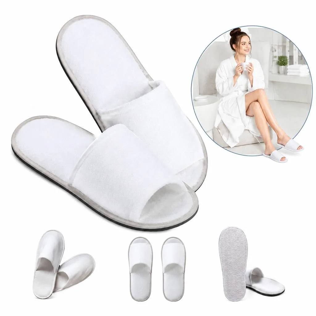 Indoor Closed Toe Hotel Slippers with Non-Slip Sole 2
