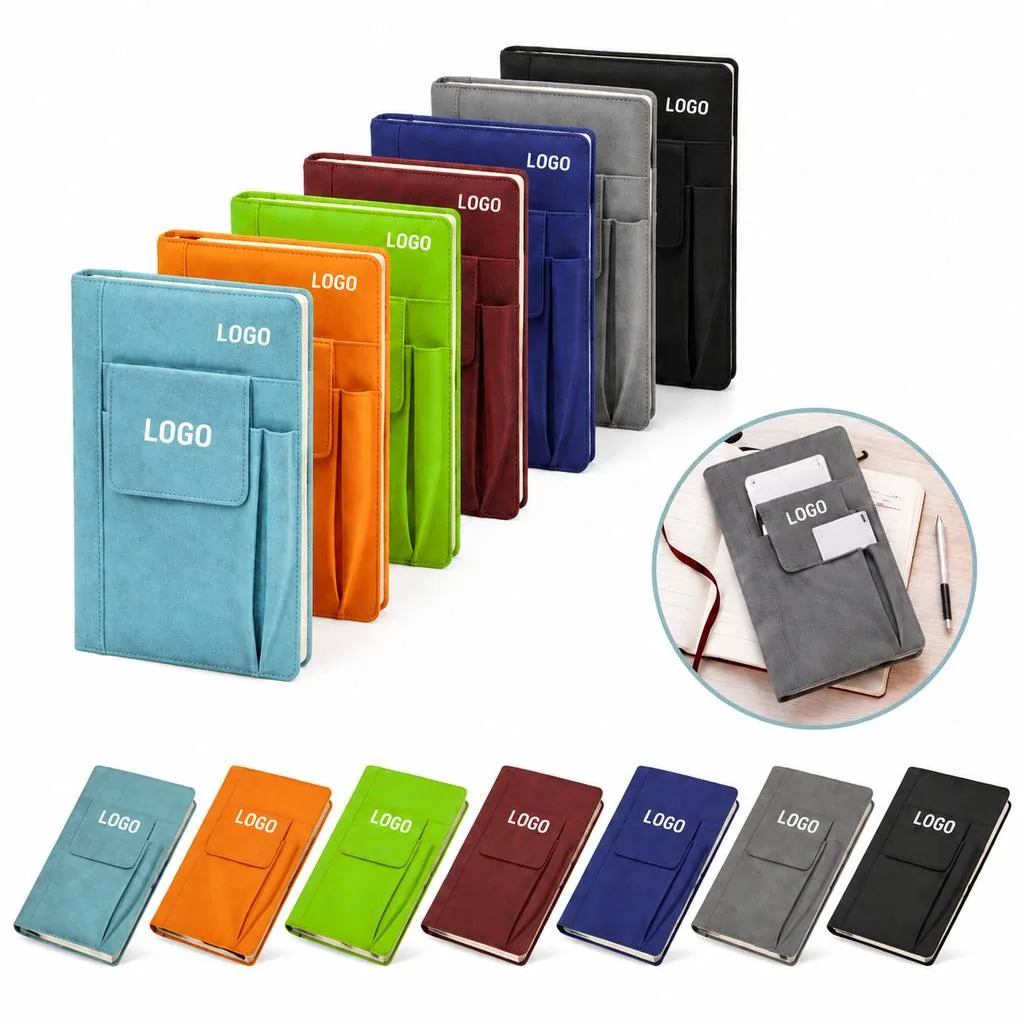 Multifunction Business Storage Notebook with Pockets