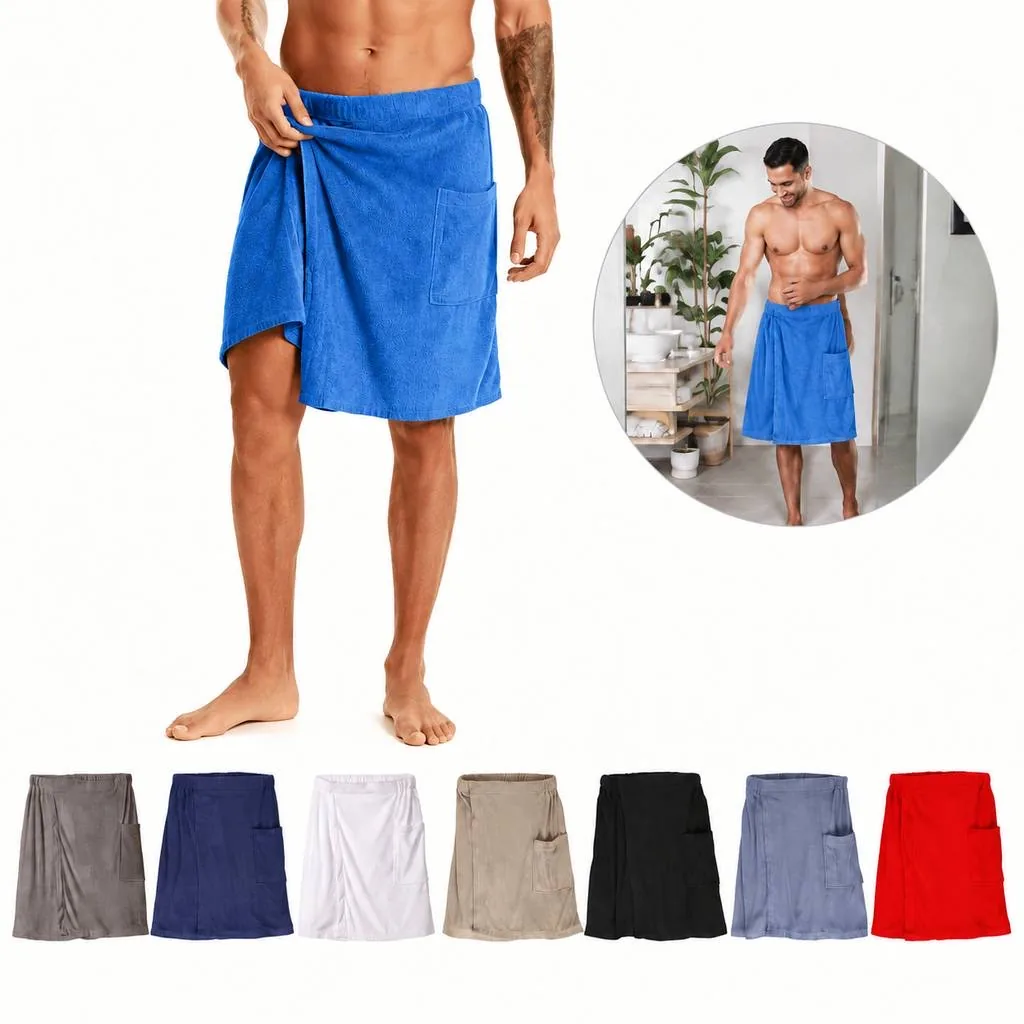 Adjustable Spa Towel Wrap with Secure Strap 2