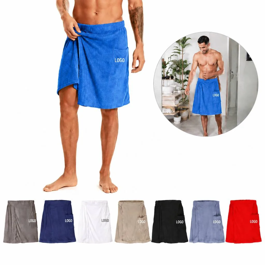 Adjustable Spa Towel Wrap with Secure Strap