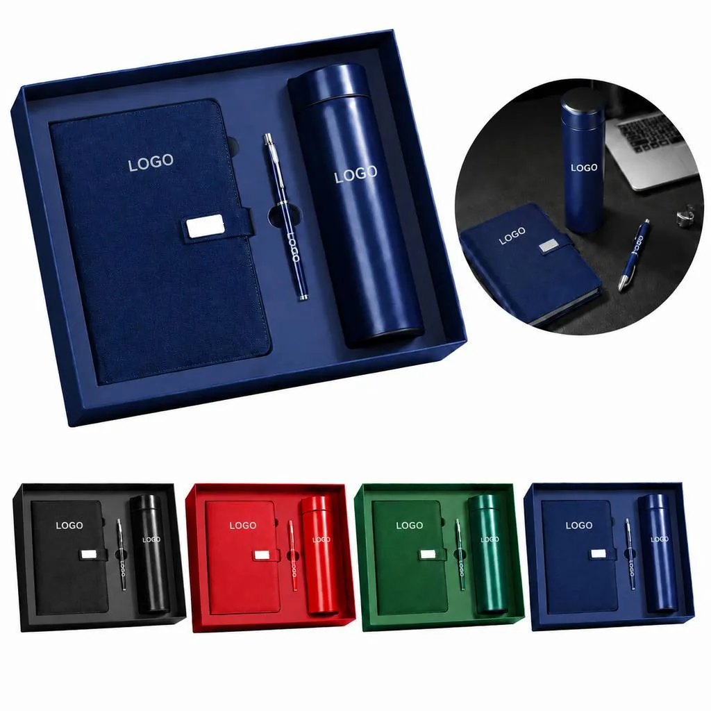 Executive Gift Set with Notebook Pen and Drinkware