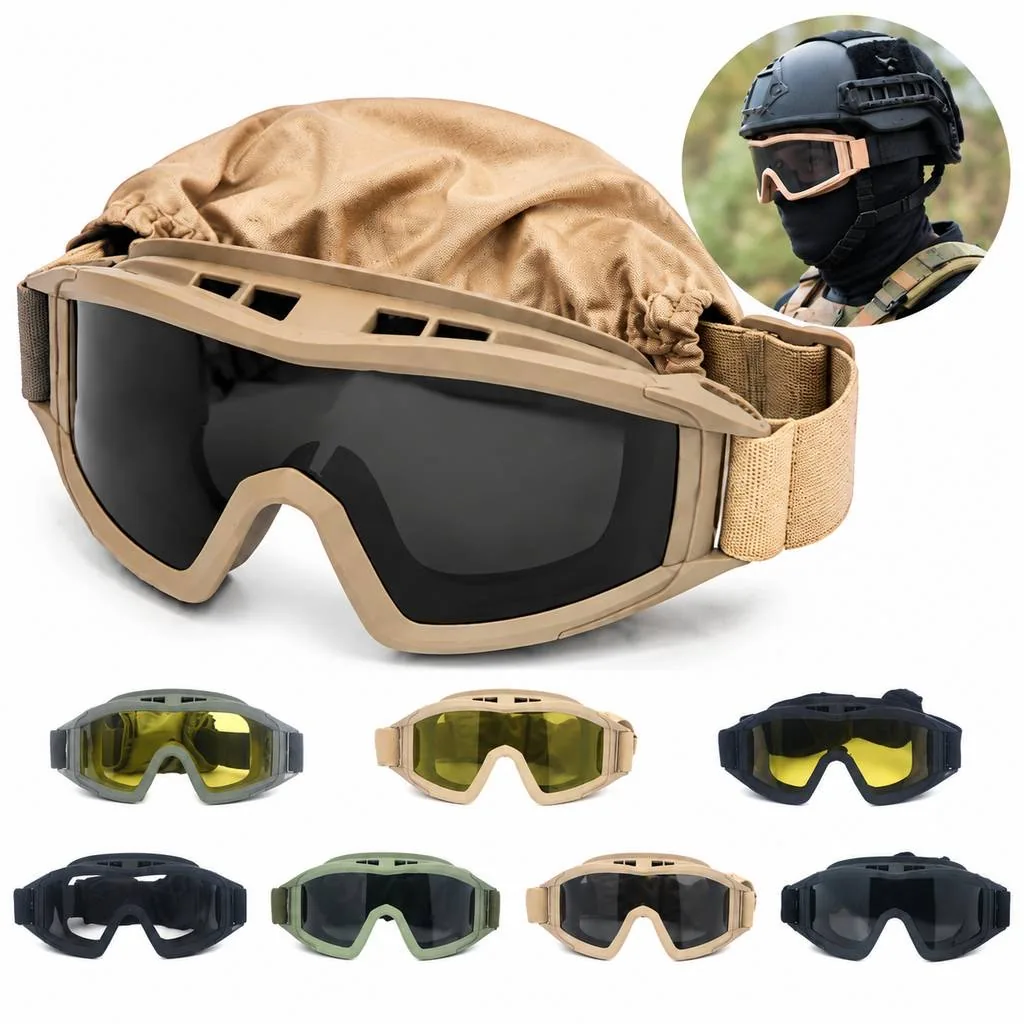 Impact-Resistant Anti-Fog Tactical Sport Goggles 2