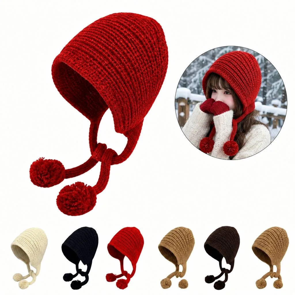 Winter Ribbed Knit Wool Blend Hat for Cold Weather 2