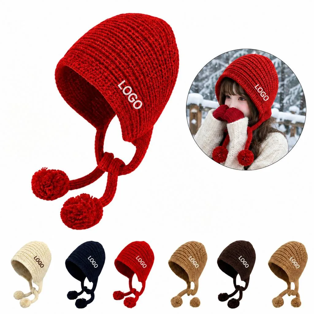 Winter Ribbed Knit Wool Blend Hat for Cold Weather