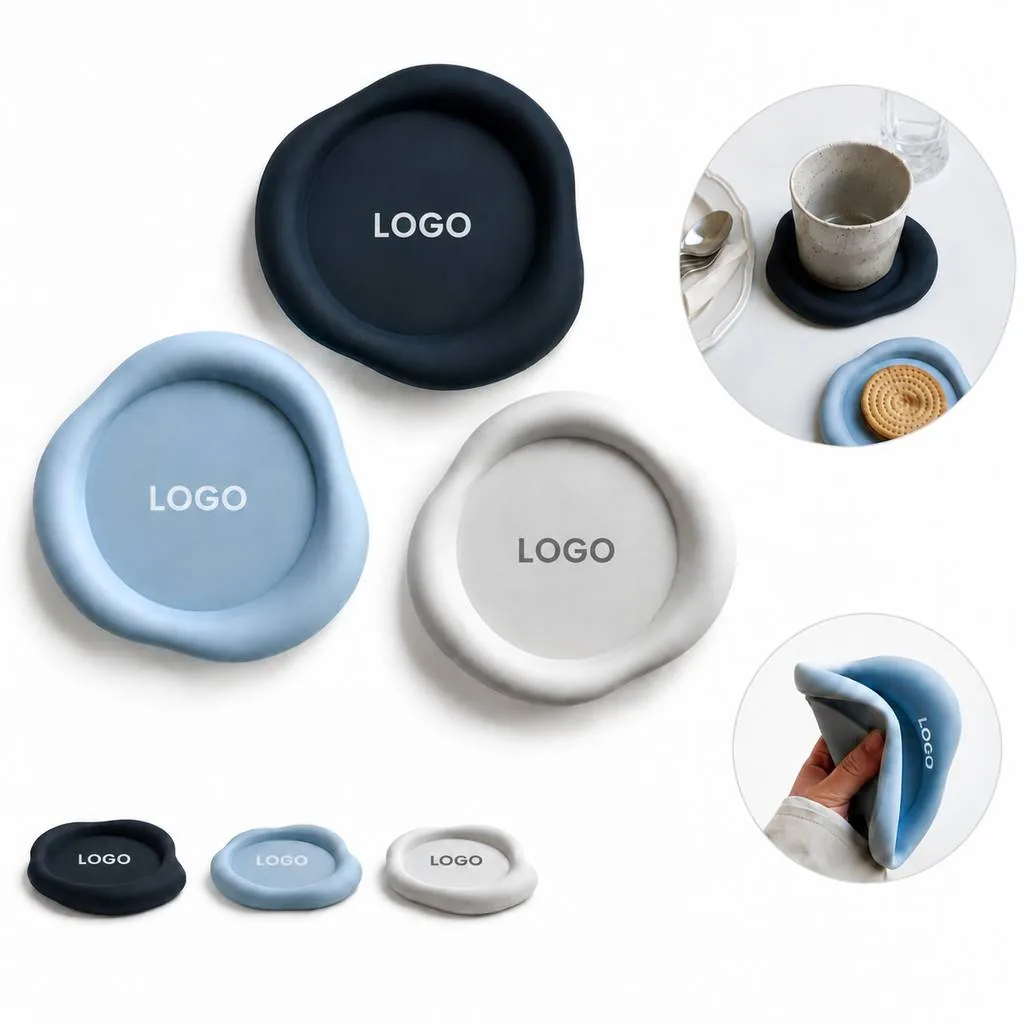 Non-Slip Frosted Silicone Coaster for Heat Protection