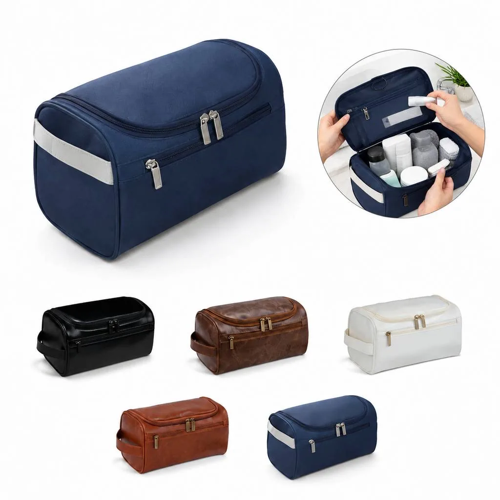 Men's Travel Toiletry Bag with Laser Engraved Detail 2