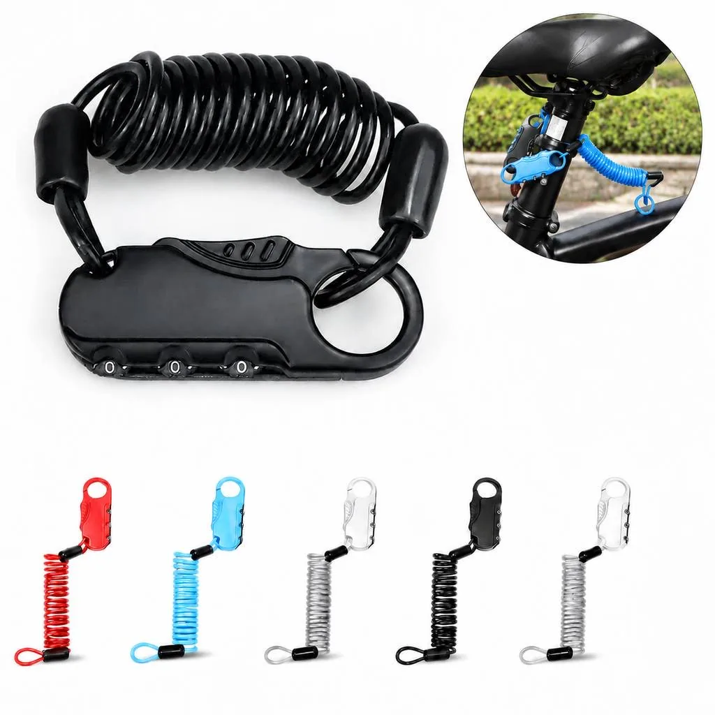 Anti-Theft Steel Core Security Cable for Motorcycle and 2