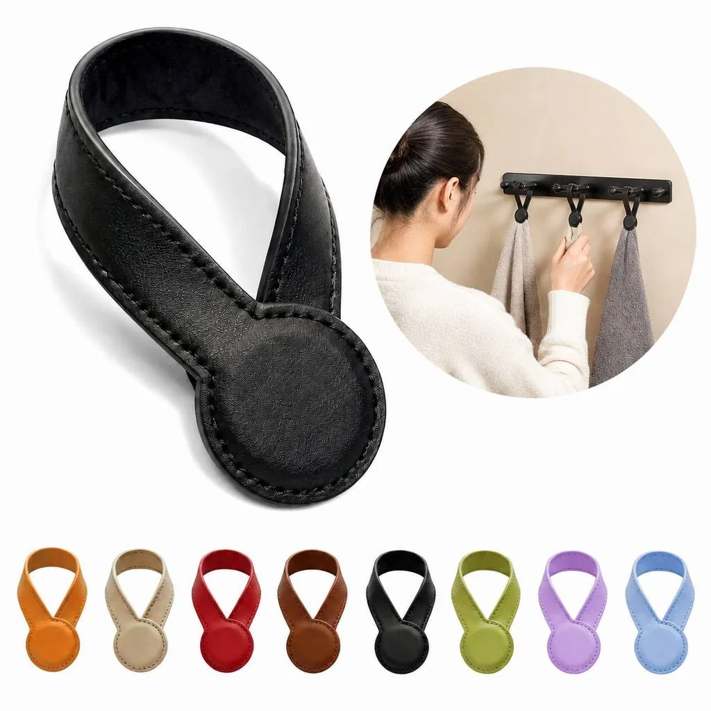 Hat Brim Card Cash Holder with Magnetic Leather Clip 2