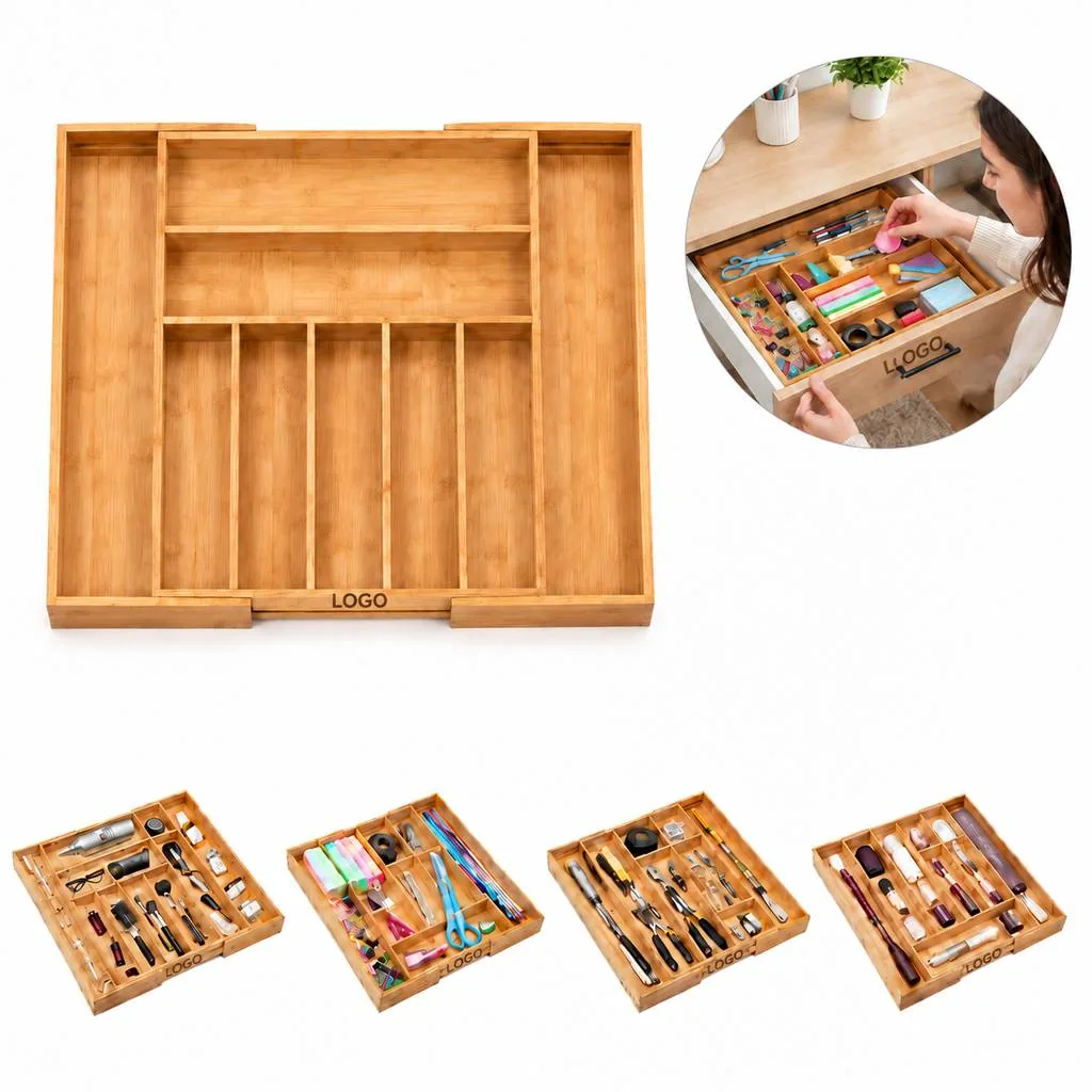 Adjustable Bamboo Drawer Divider for Storage Organization