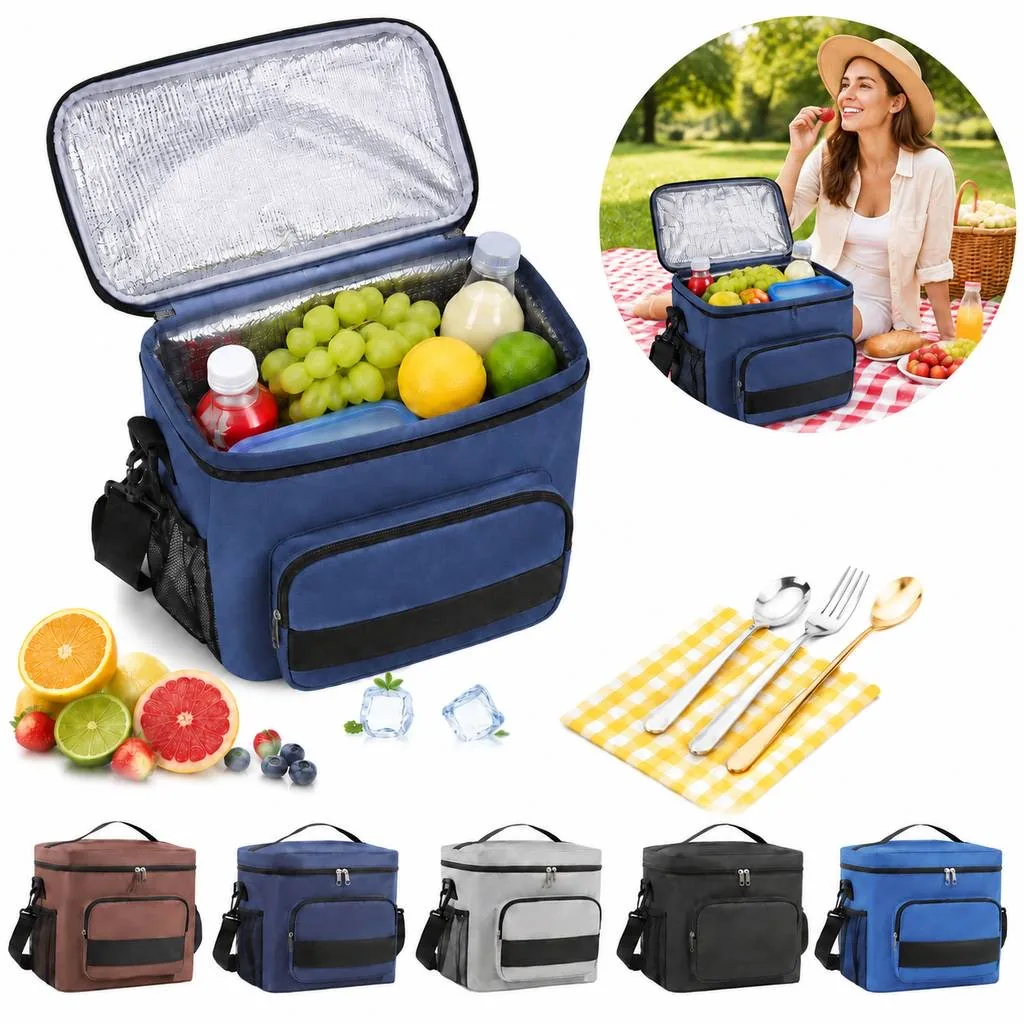 Insulated Aluminum Foil Lunch Bag Keeps Food Fresh 2