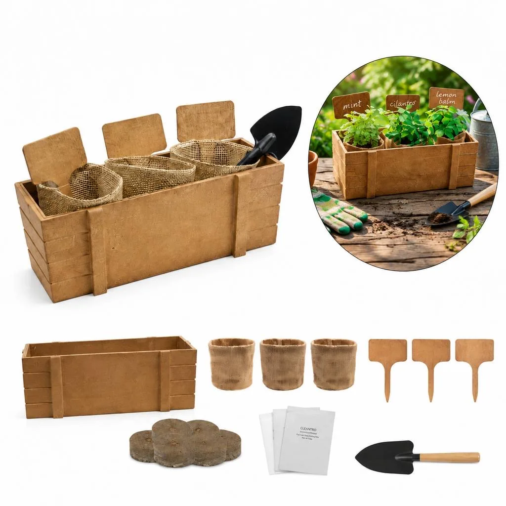 Indoor Herb Starter Kit with Self-Watering System 2