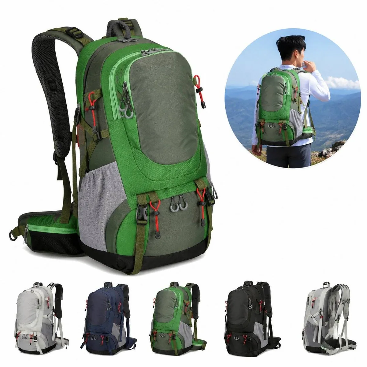 Waterproof Nylon Outdoor Backpack Large Capacity 2