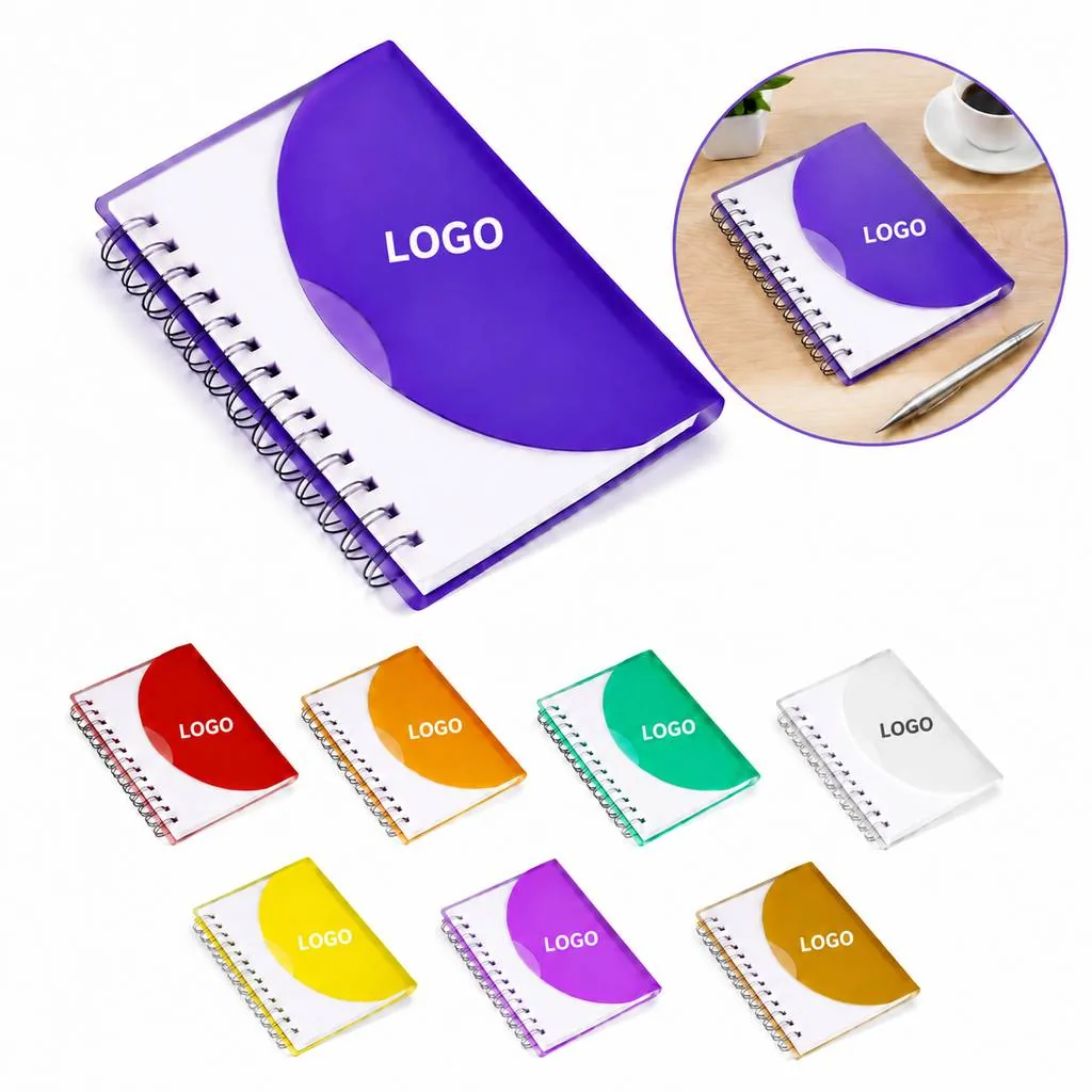 Frosted Semi-Transparent PP Spiral Notebook