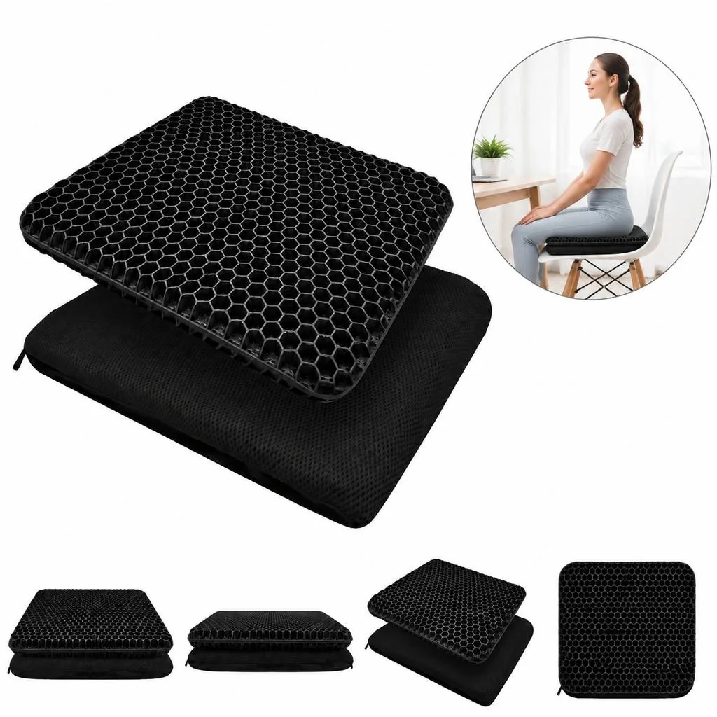 Ergonomic Gel Seat Cushion for Pressure Relief 2