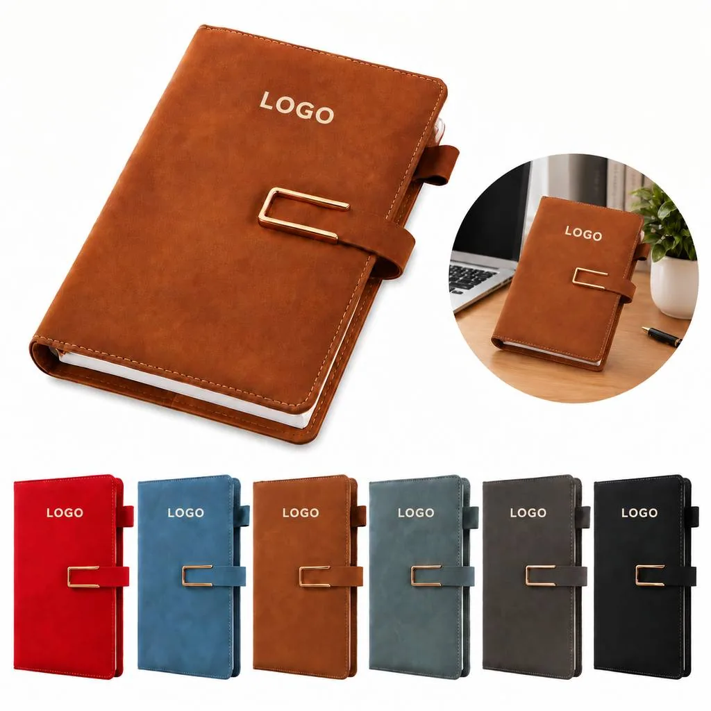 A5 Notebook with PU Leather Cover and Buckle Closure