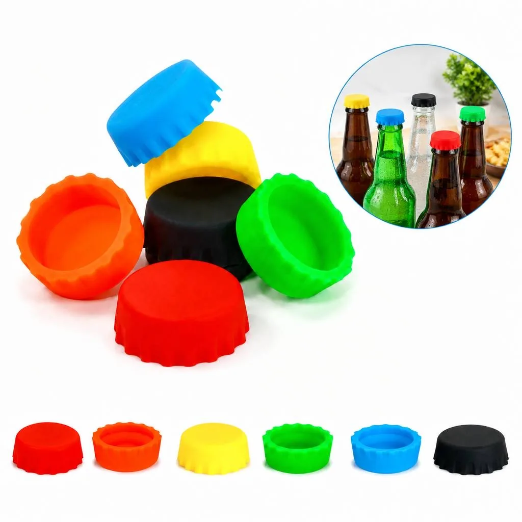 Reusable Silicone Cover for Beverage Bottles 2